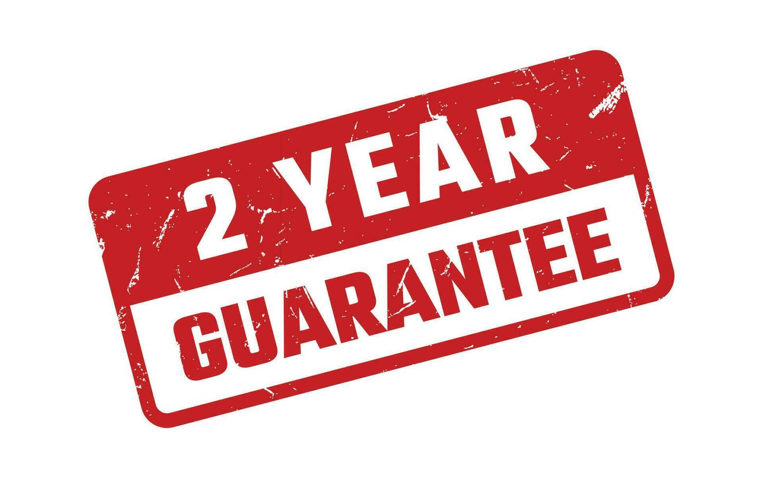 2 Year Guarantee Rubber Stamp vector