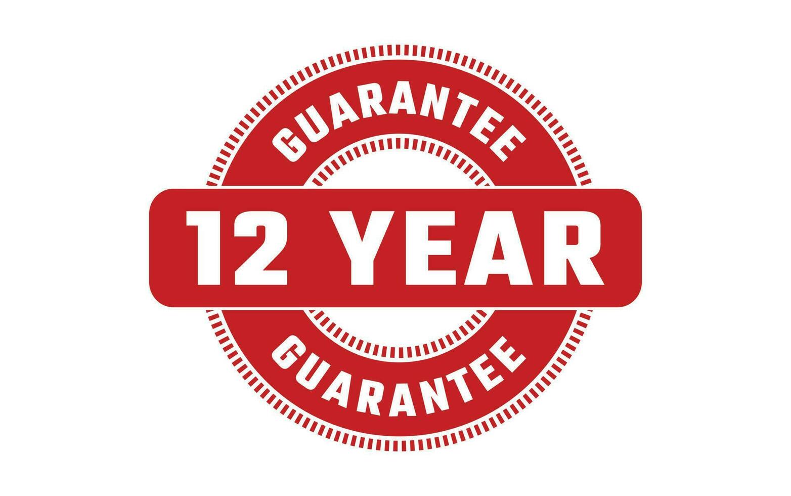 12 Year Guarantee Rubber Stamp vector