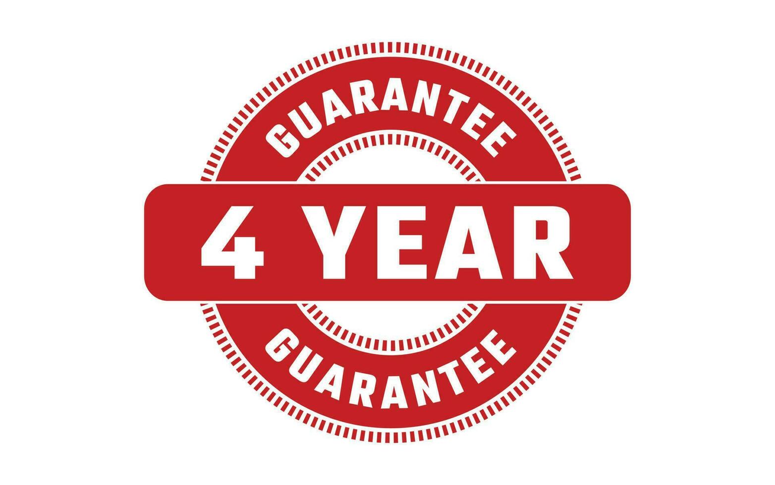 4 Year Guarantee Rubber Stamp vector