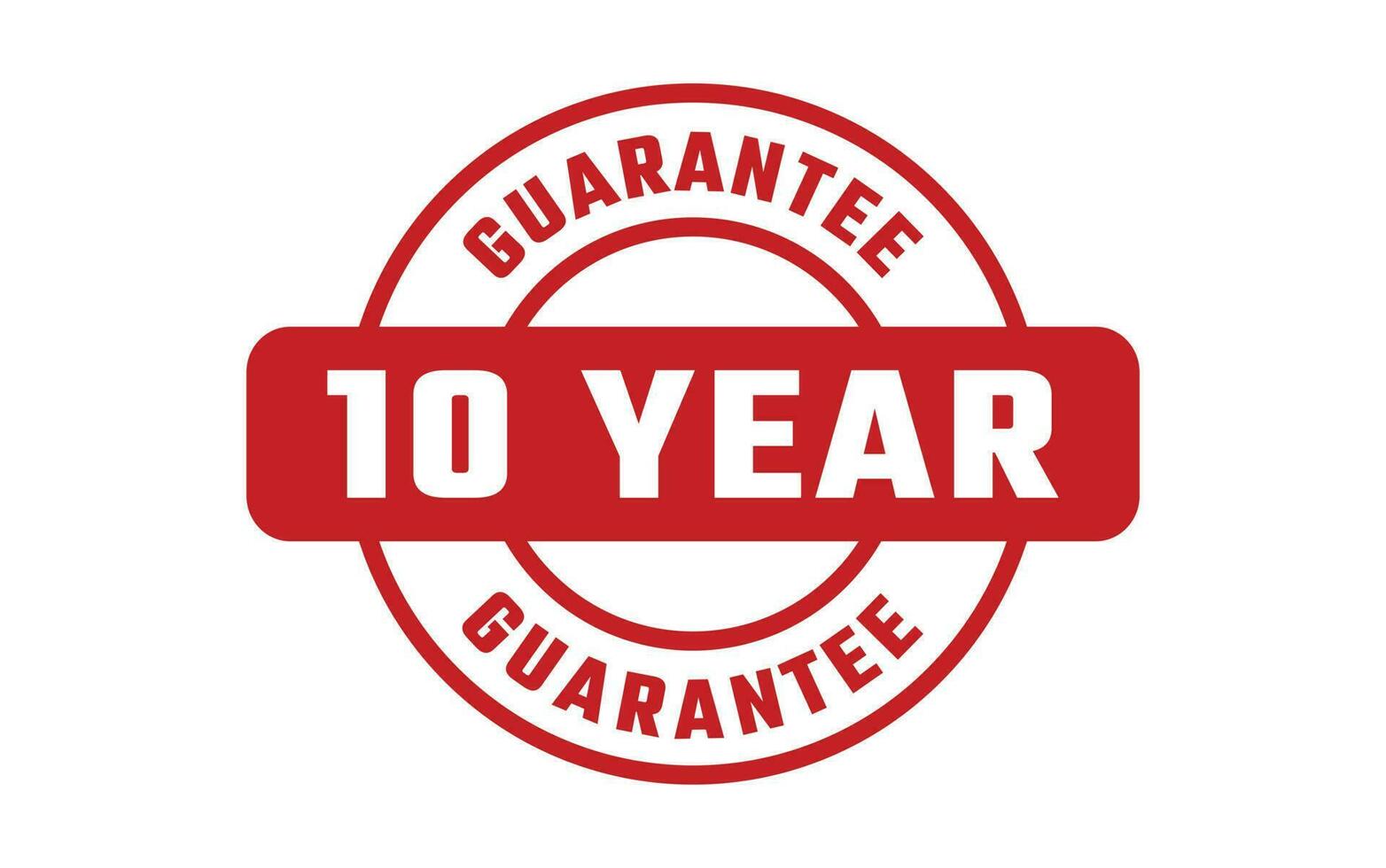 10 Year Guarantee Rubber Stamp vector