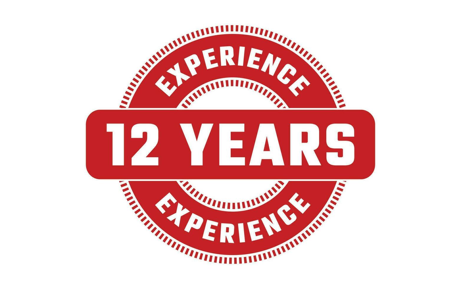 12 Years Experience Rubber Stamp vector