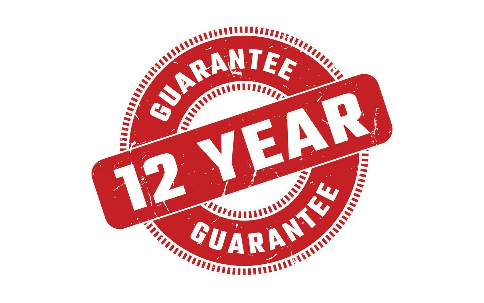 12 Year Guarantee Rubber Stamp vector