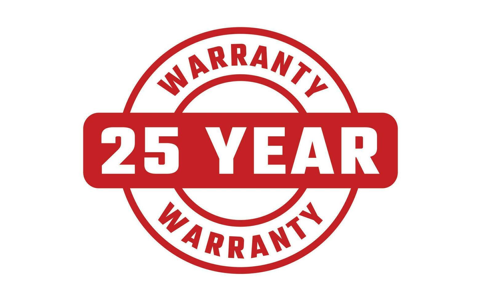 25 Year Warranty Rubber Stamp vector