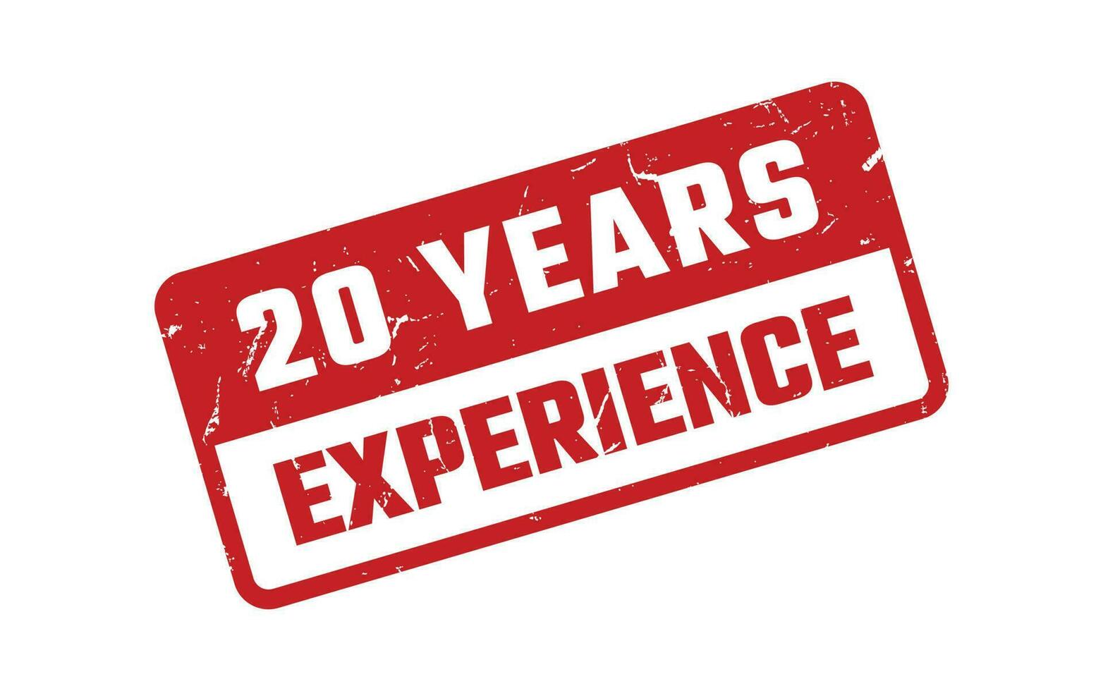 20 Years Experience Rubber Stamp vector