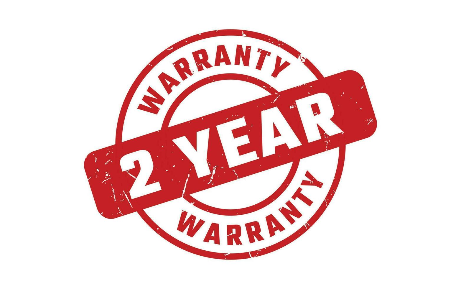 2 Year Warranty Rubber Stamp vector