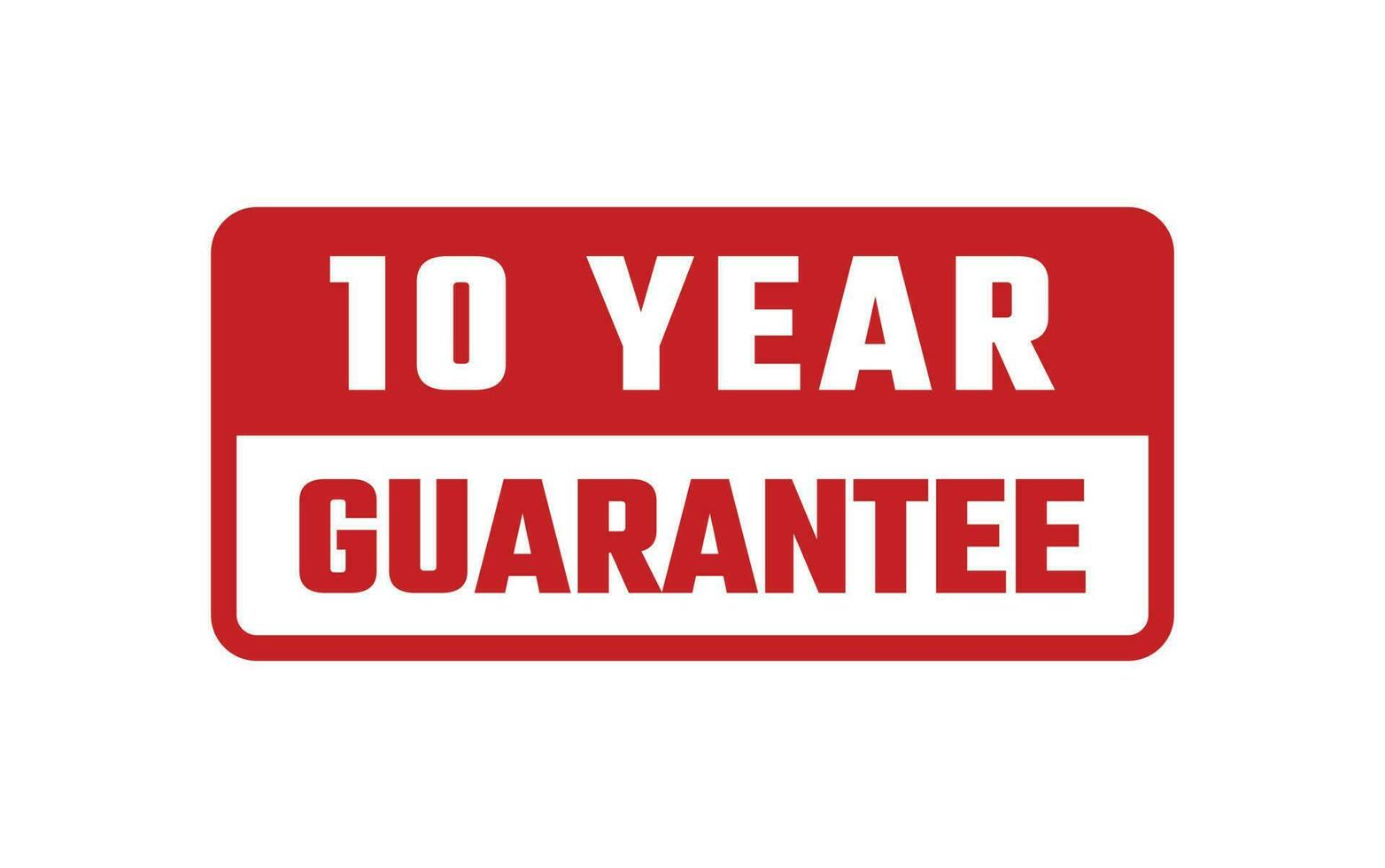 10 Year Guarantee Rubber Stamp vector