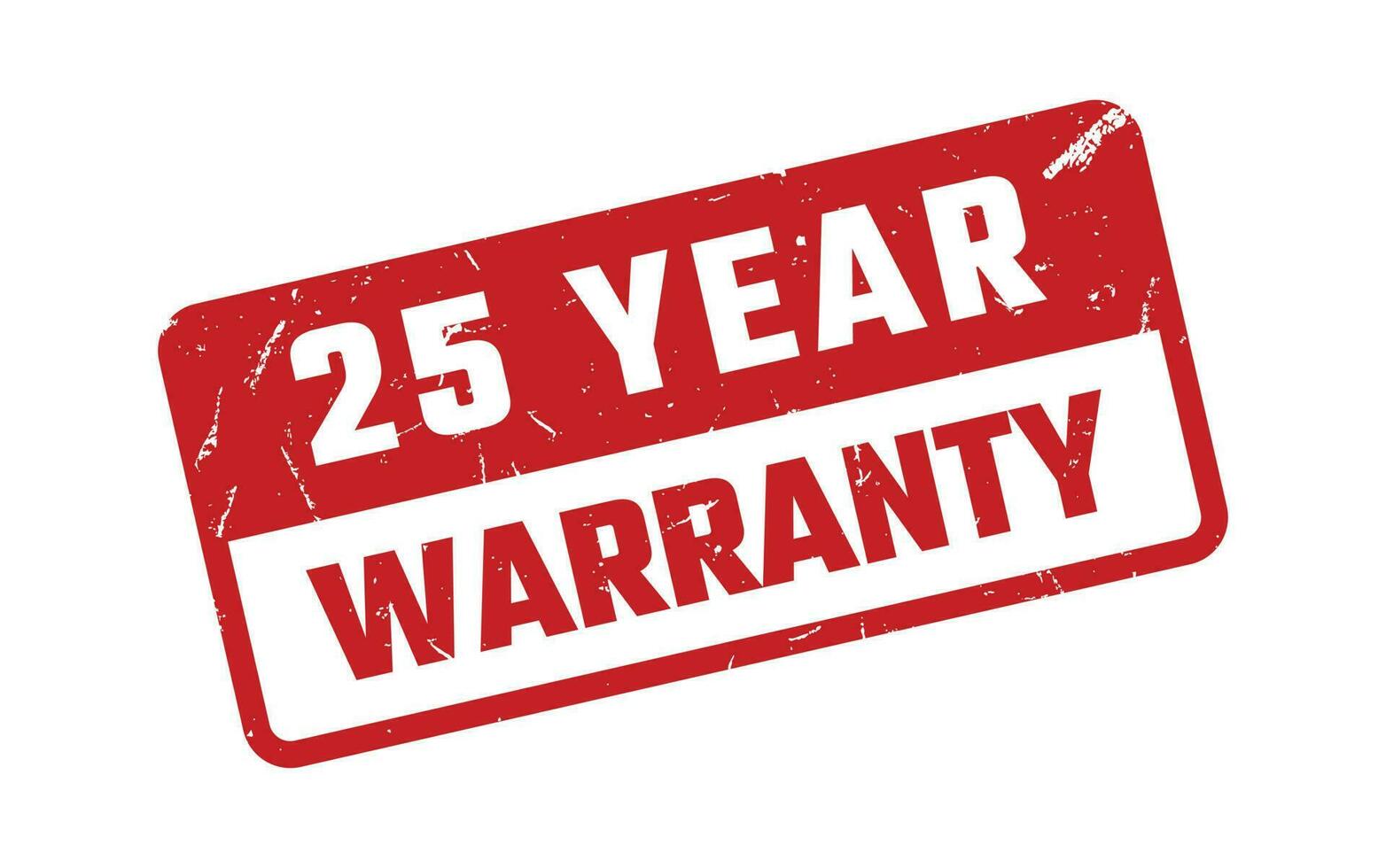 25 Year Warranty Rubber Stamp vector