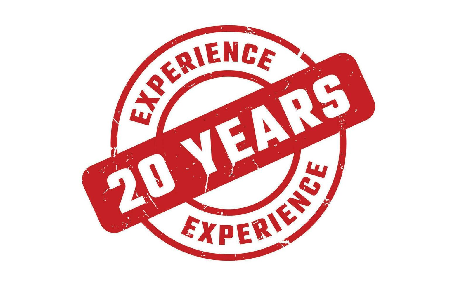 20 Years Experience Rubber Stamp vector