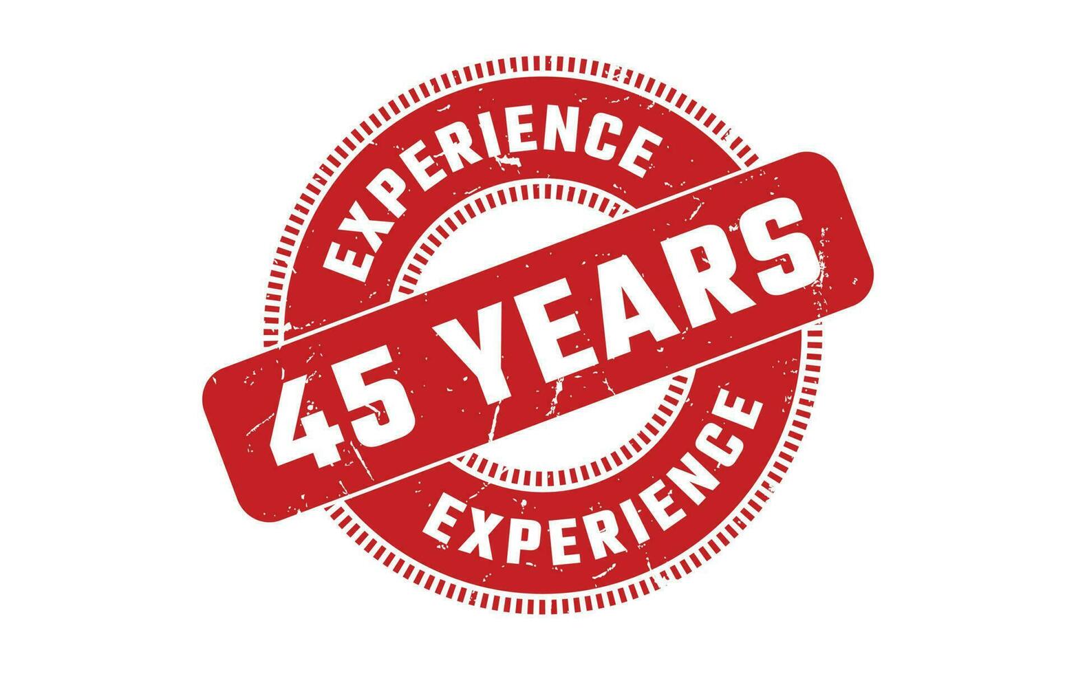 45 Years Experience Rubber Stamp vector