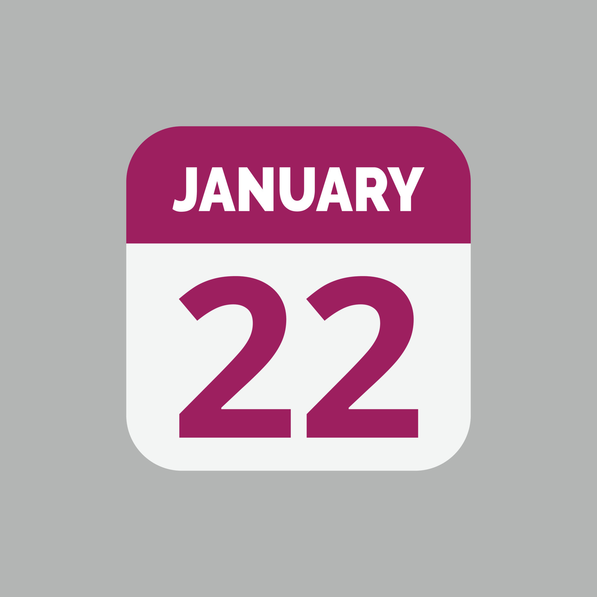 January 22 Calendar Date Icon 23421067 Vector Art at Vecteezy January 22 Calendar Date Icon 23421067 Vector Art at Vecteezy