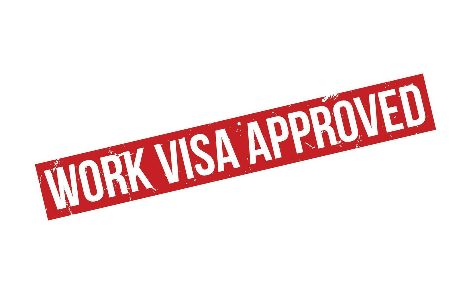 trabajo visa aprobado caucho sello sello vector