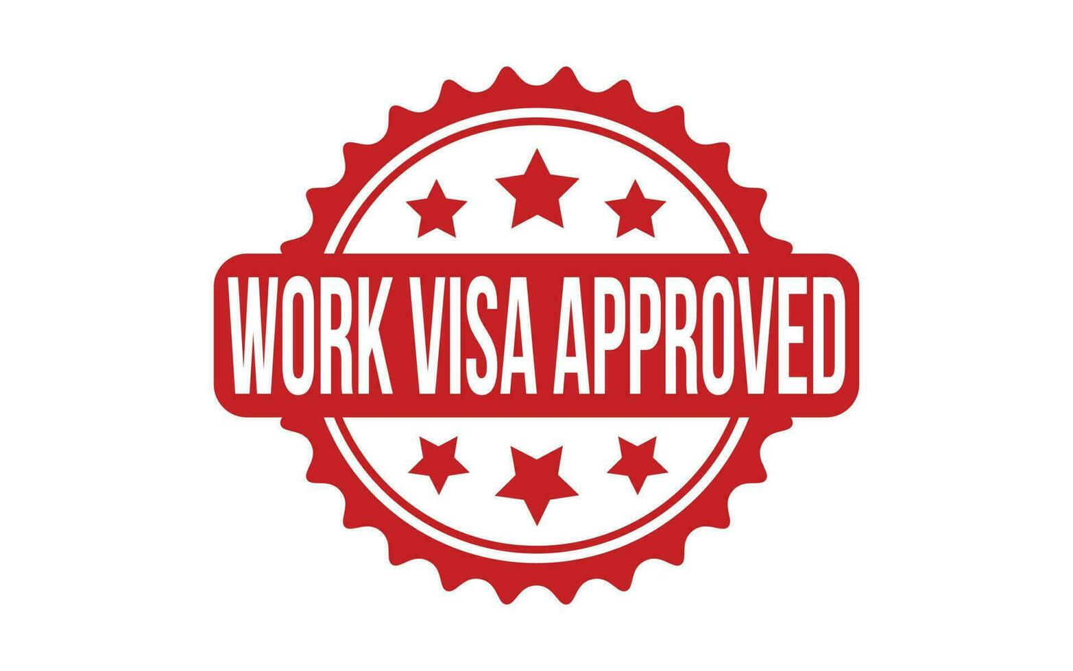 Work Visa Approved rubber grunge stamp seal vector