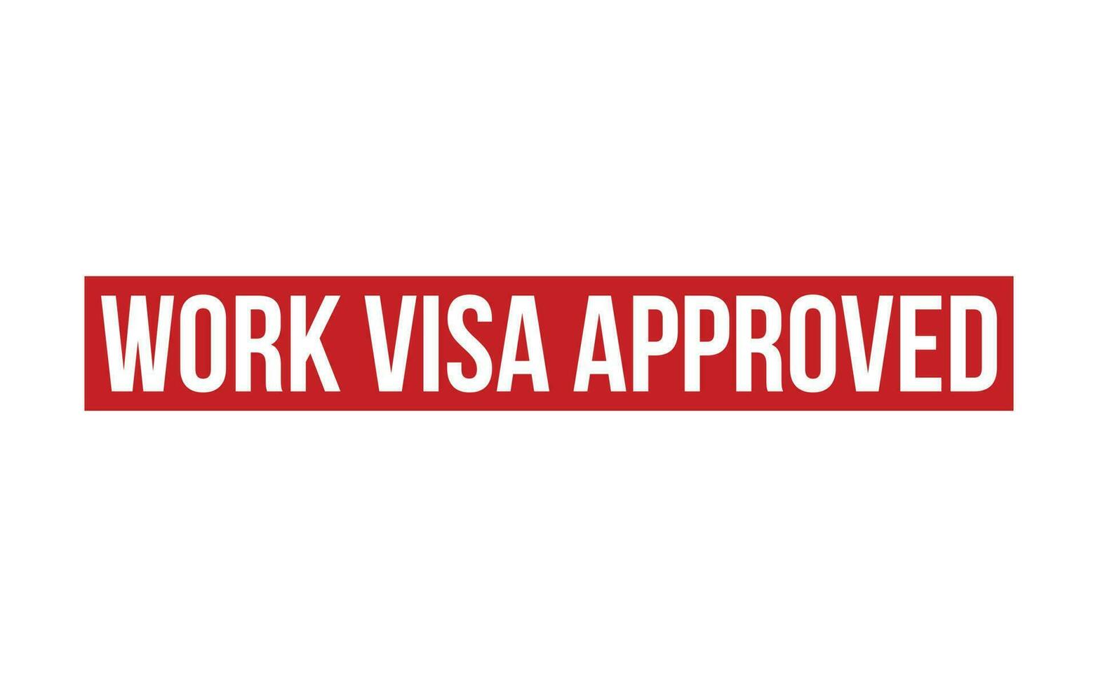 rojo trabajo visa aprobado caucho sello sello vector