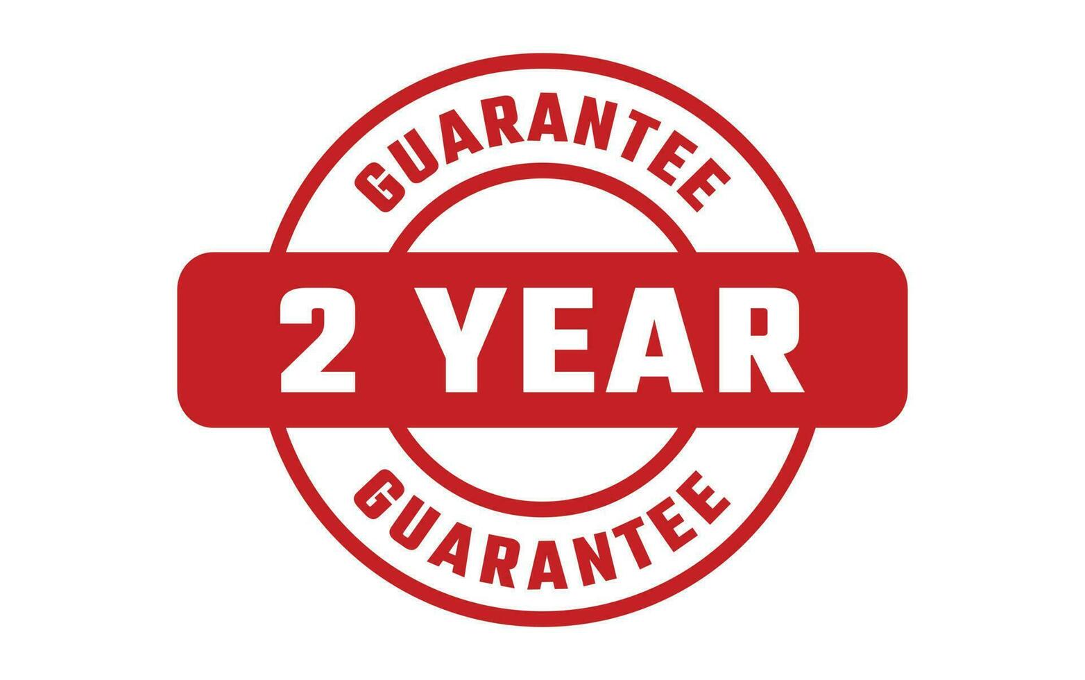 2 Year Guarantee Rubber Stamp vector