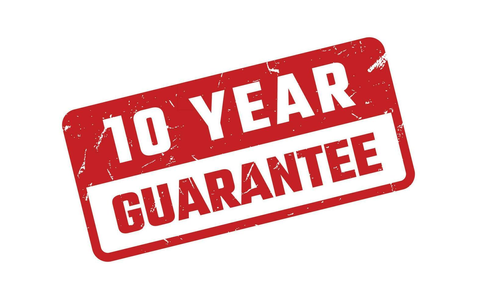 10 Year Guarantee Rubber Stamp vector