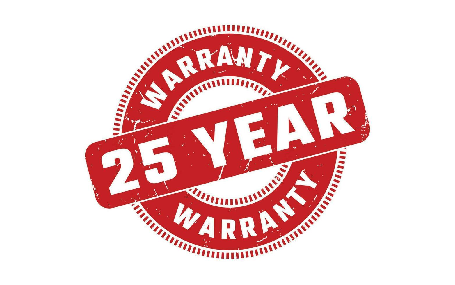 25 Year Warranty Rubber Stamp vector