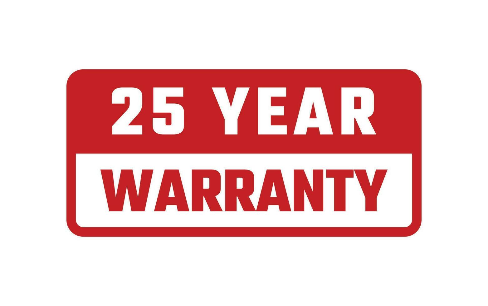 25 Year Warranty Rubber Stamp vector