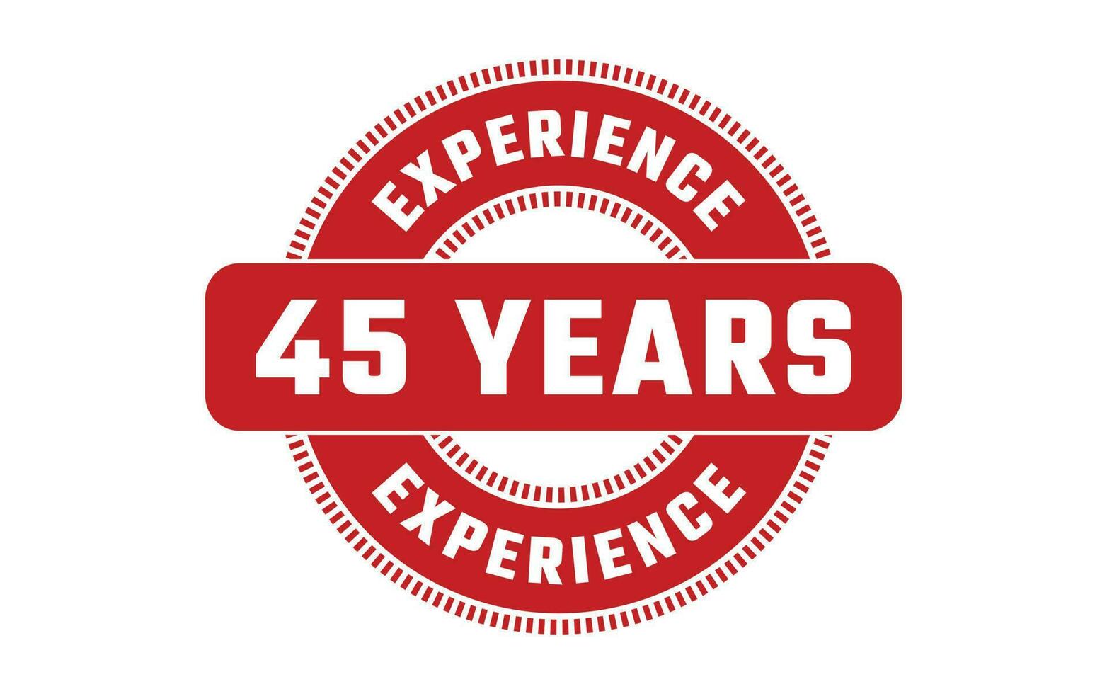 45 Years Experience Rubber Stamp vector