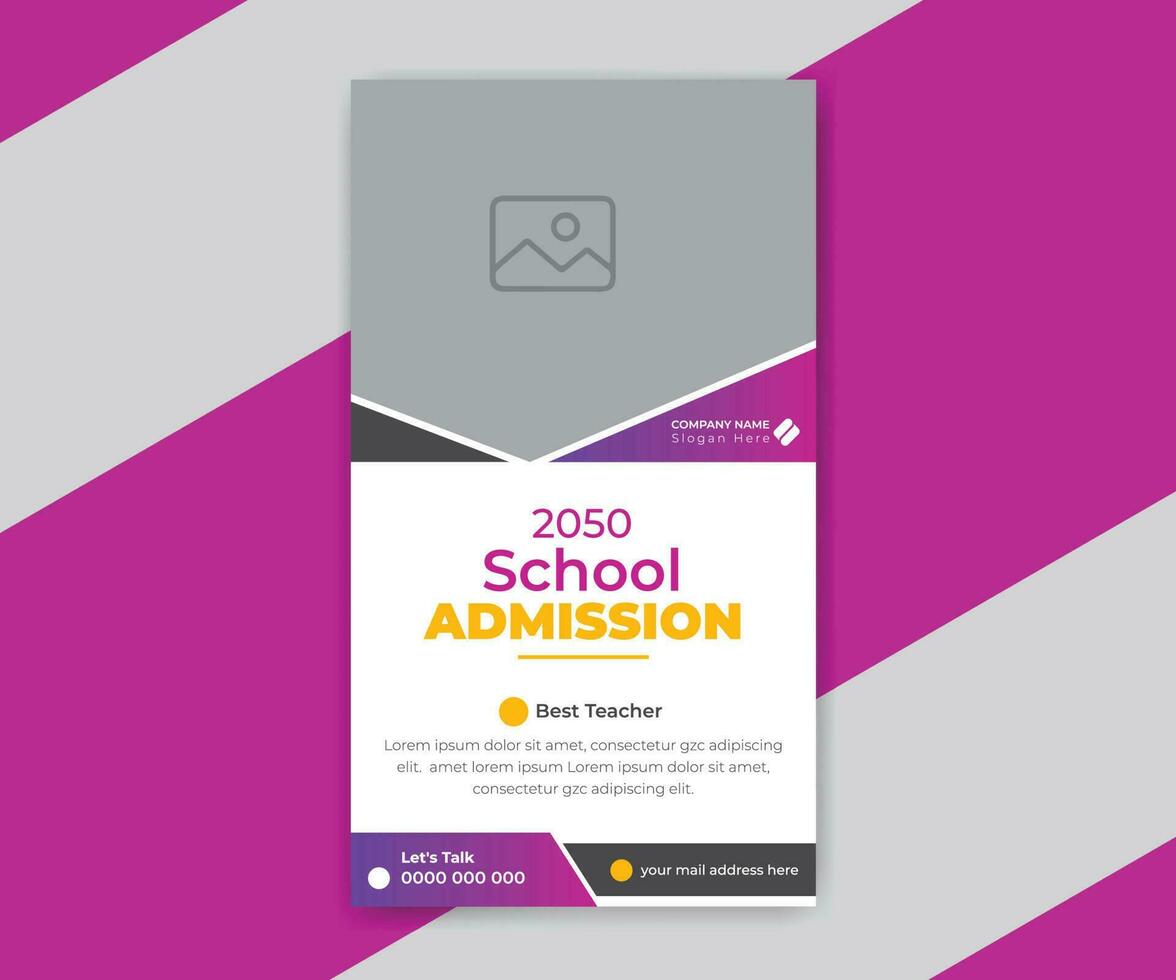 Back to school education social media post story template web banner design vector