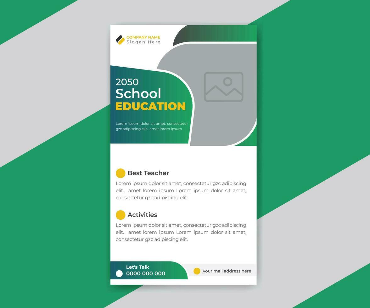 Back to school education social media post story template web banner design vector