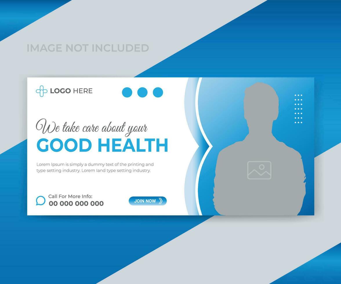 Medical Healthcare social media web banner template design vector