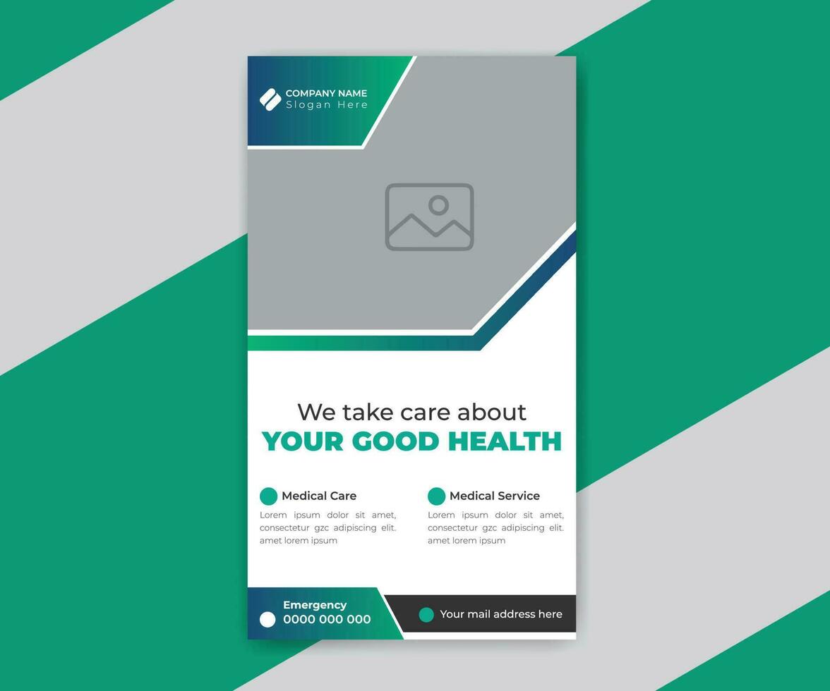 Medical social media online web banner story design template vector