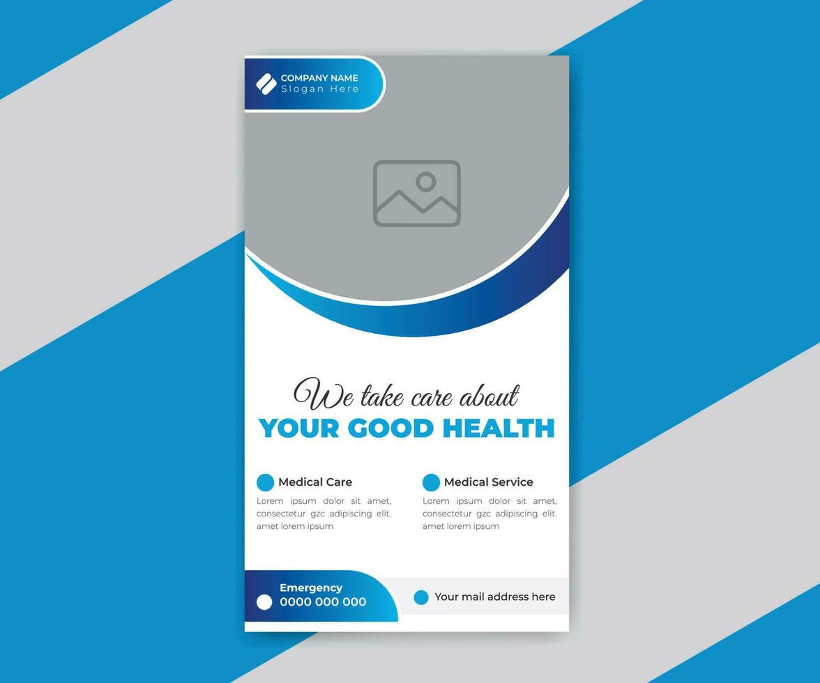 Medical social media online web banner story design template vector