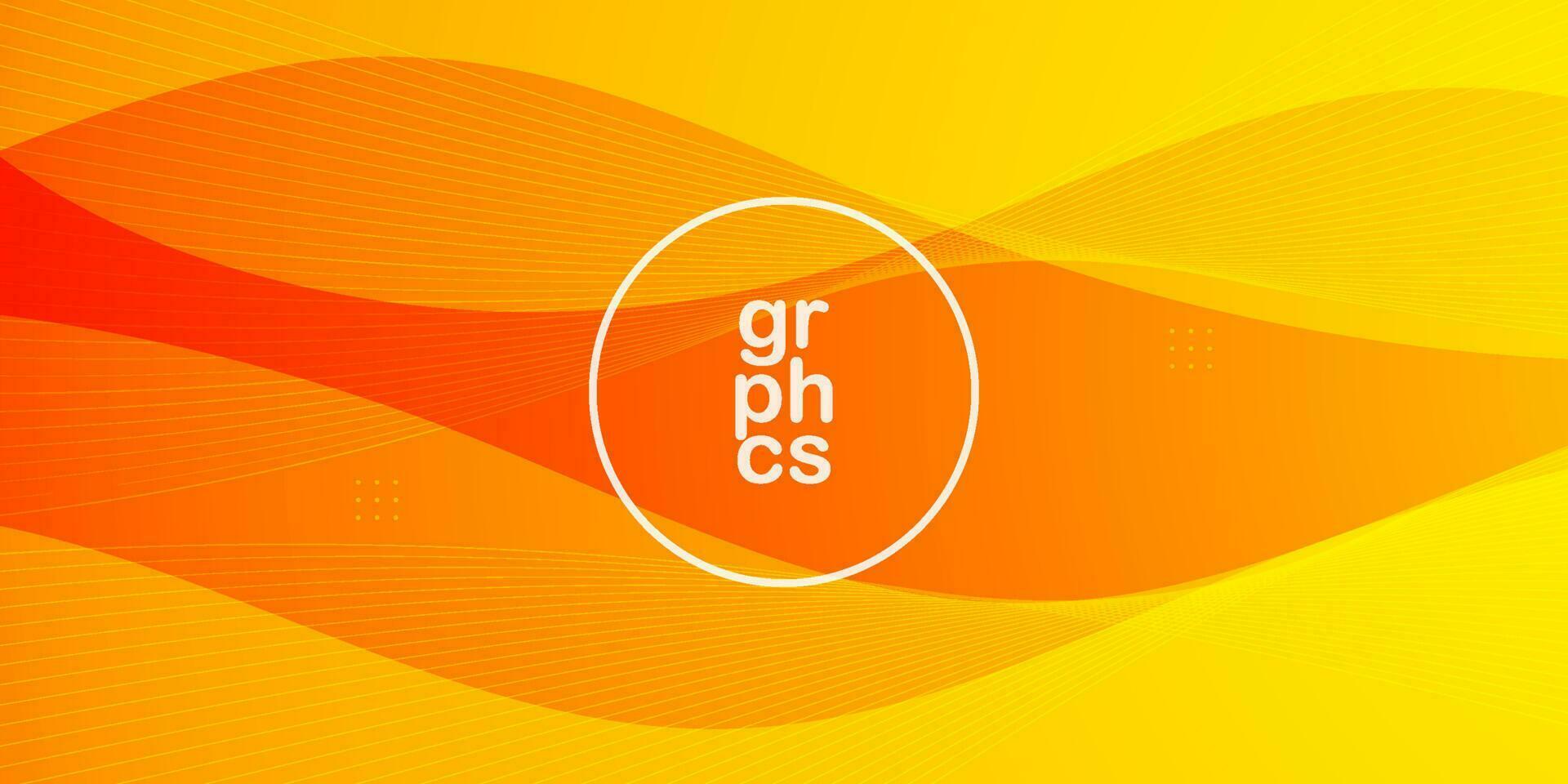 Modern wave geometric bright orange abstract background, dynamic shape composition background. Eps10 vector