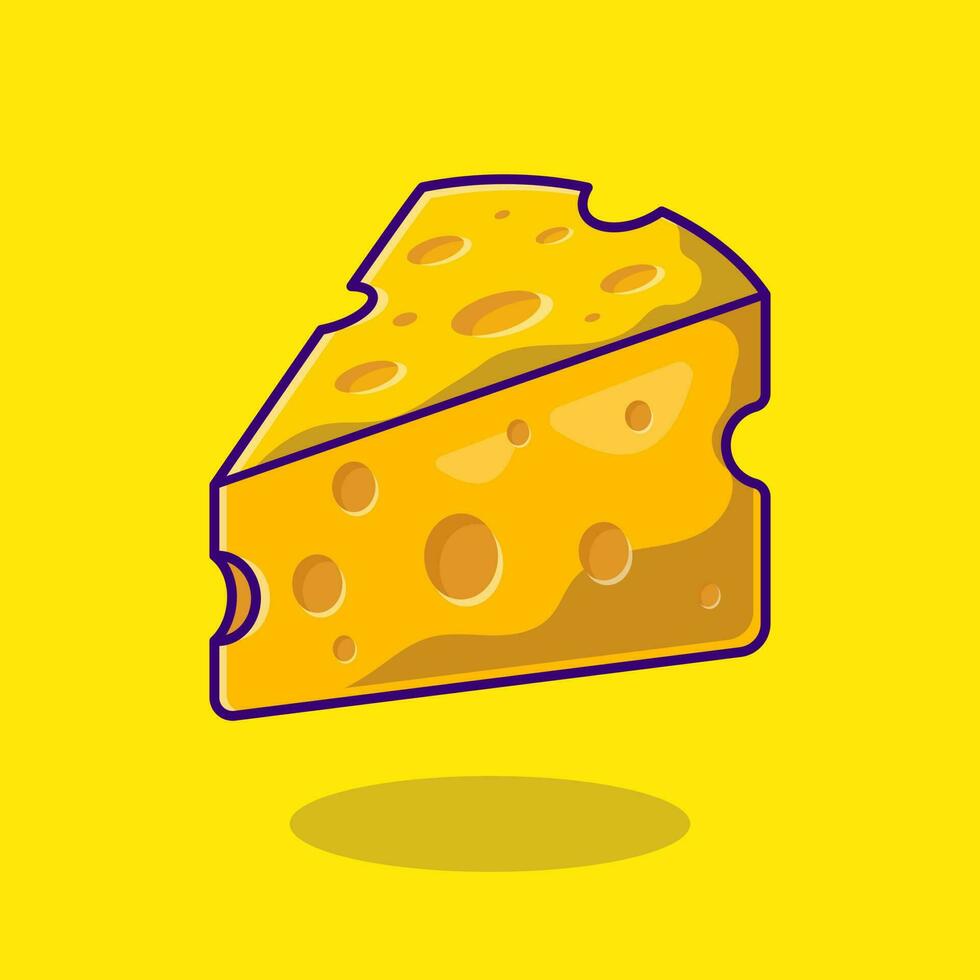 queso dibujos animados vector icono ilustración. comida objeto icono concepto aislado prima vector. plano dibujos animados estilo