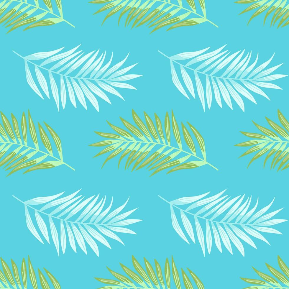 Abstract exotic plant seamless pattern. Tropical palm leaves pattern. Fern leaf wallpaper. Botanical texture. Floral background. vector