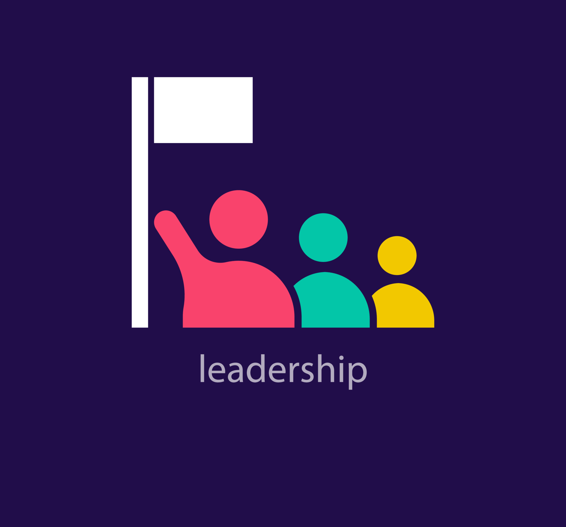 Creative leadership logo design. Unique design color transitions