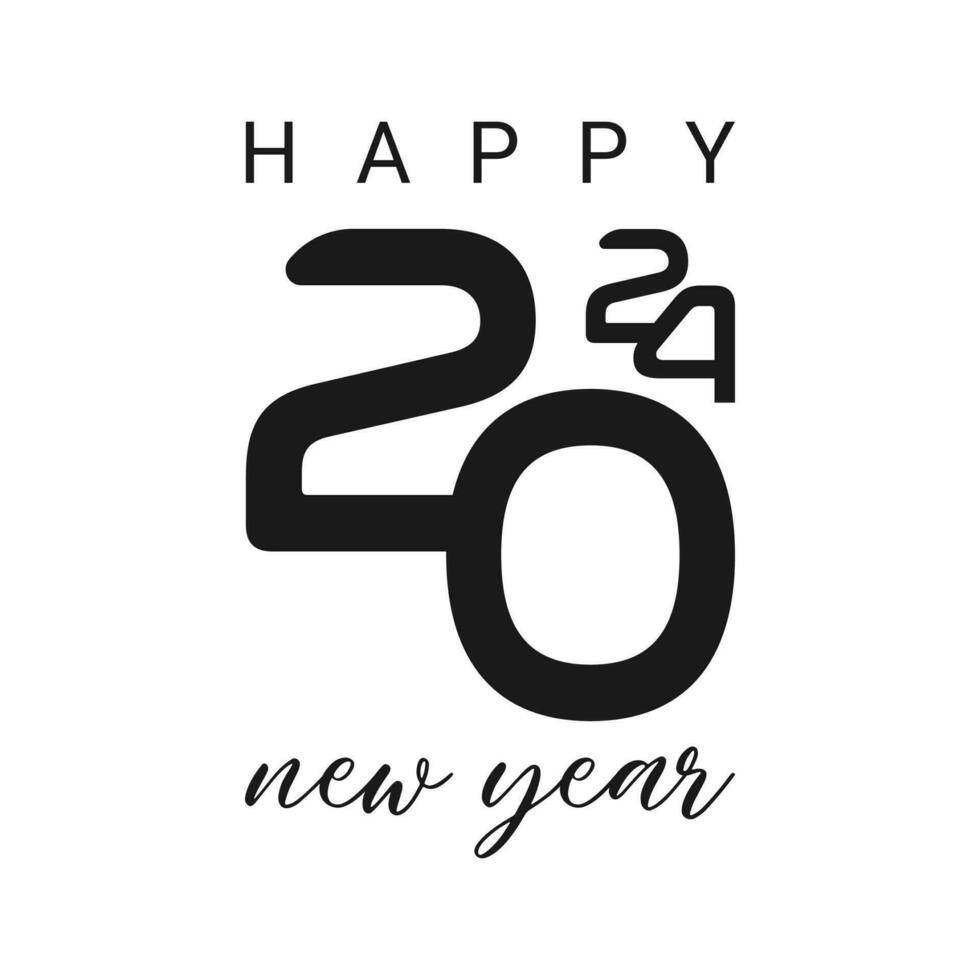 Vector illustration of the number 2024 for the new year. Logo text