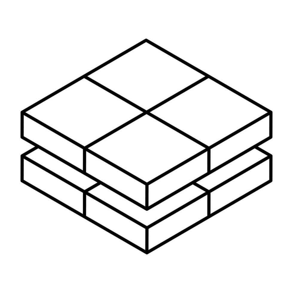 linear design icon of tiles vector