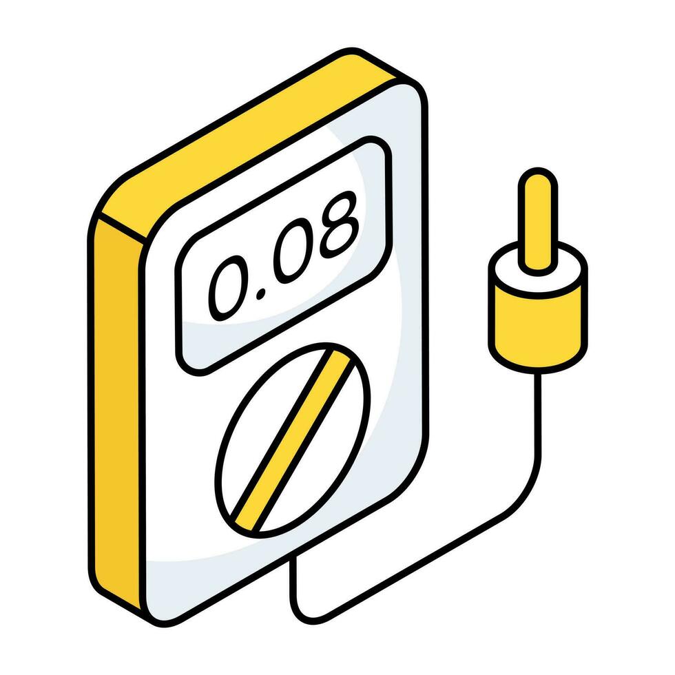 A creative design icon of voltmeter vector