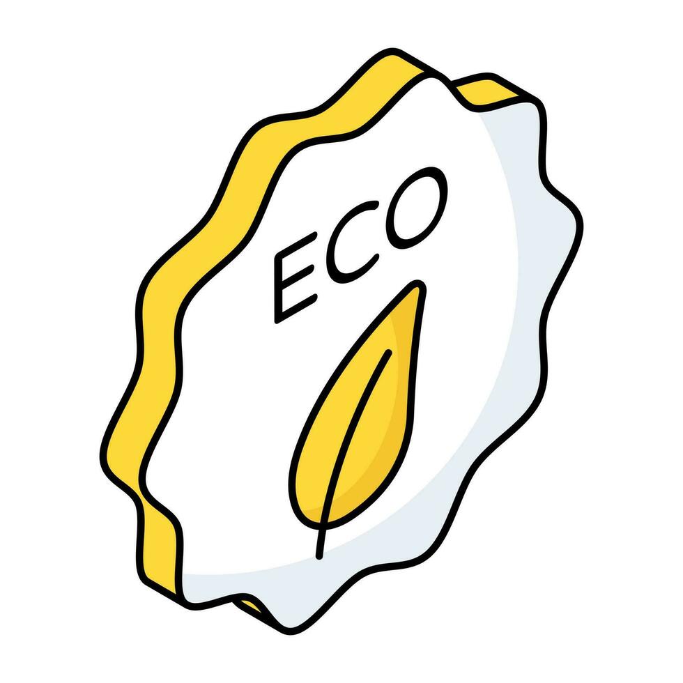 icono de descarga premium de etiqueta ecológica vector