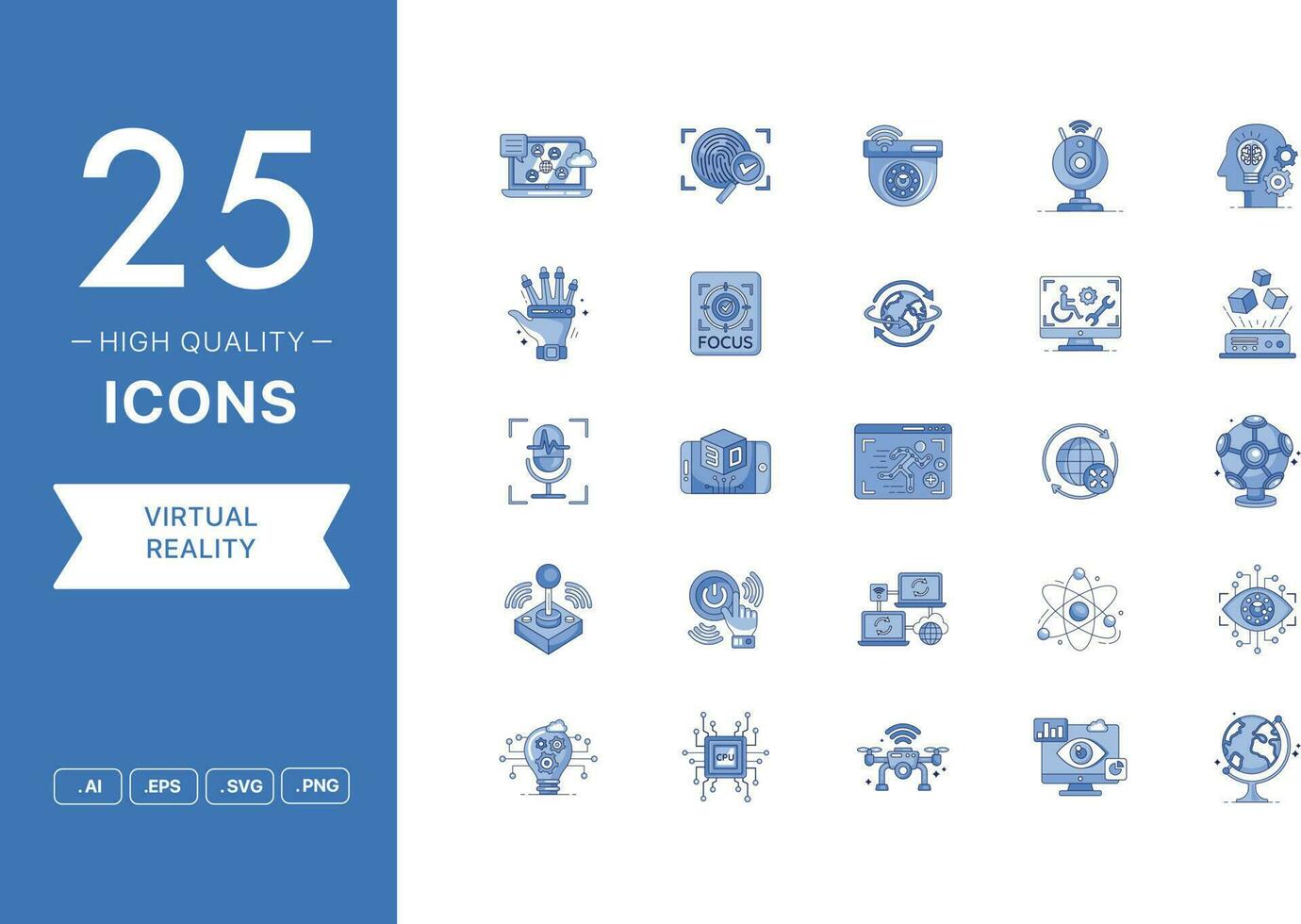 Vector set of Virtual Reality icons