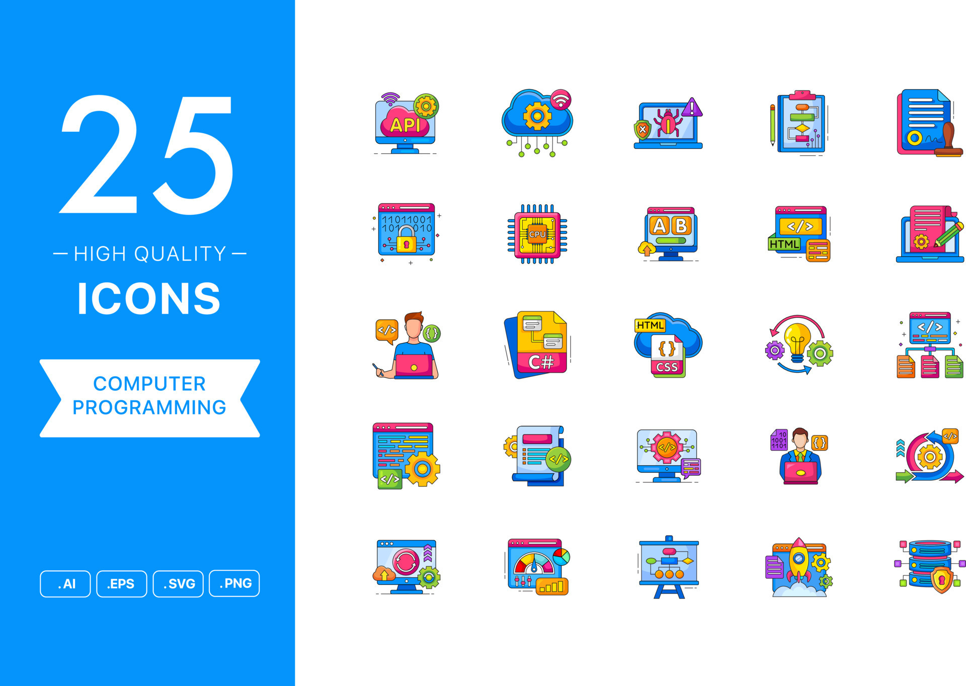 Vector set of Programming icons 23423625 Vector Art at Vecteezy