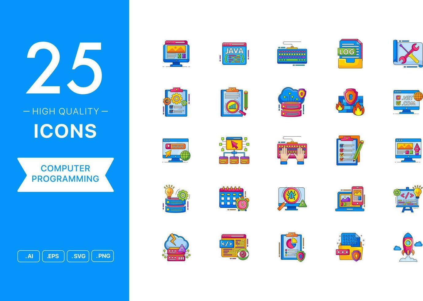 Vector set of Programming icons 23423626 Vector Art at Vecteezy