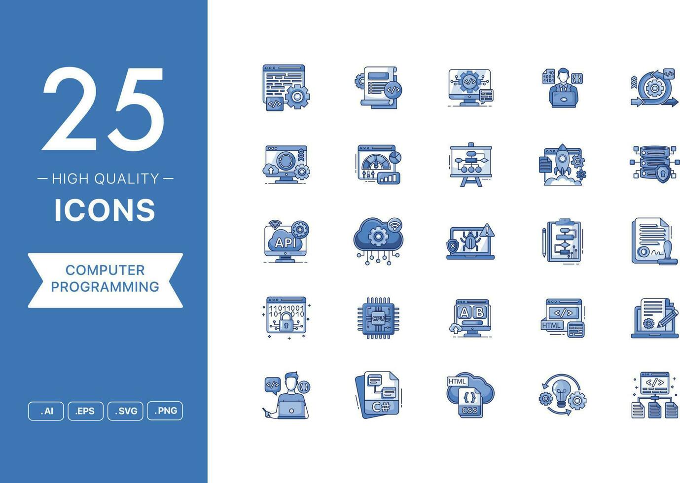 Vector set of Programming icons 23423627 Vector Art at Vecteezy