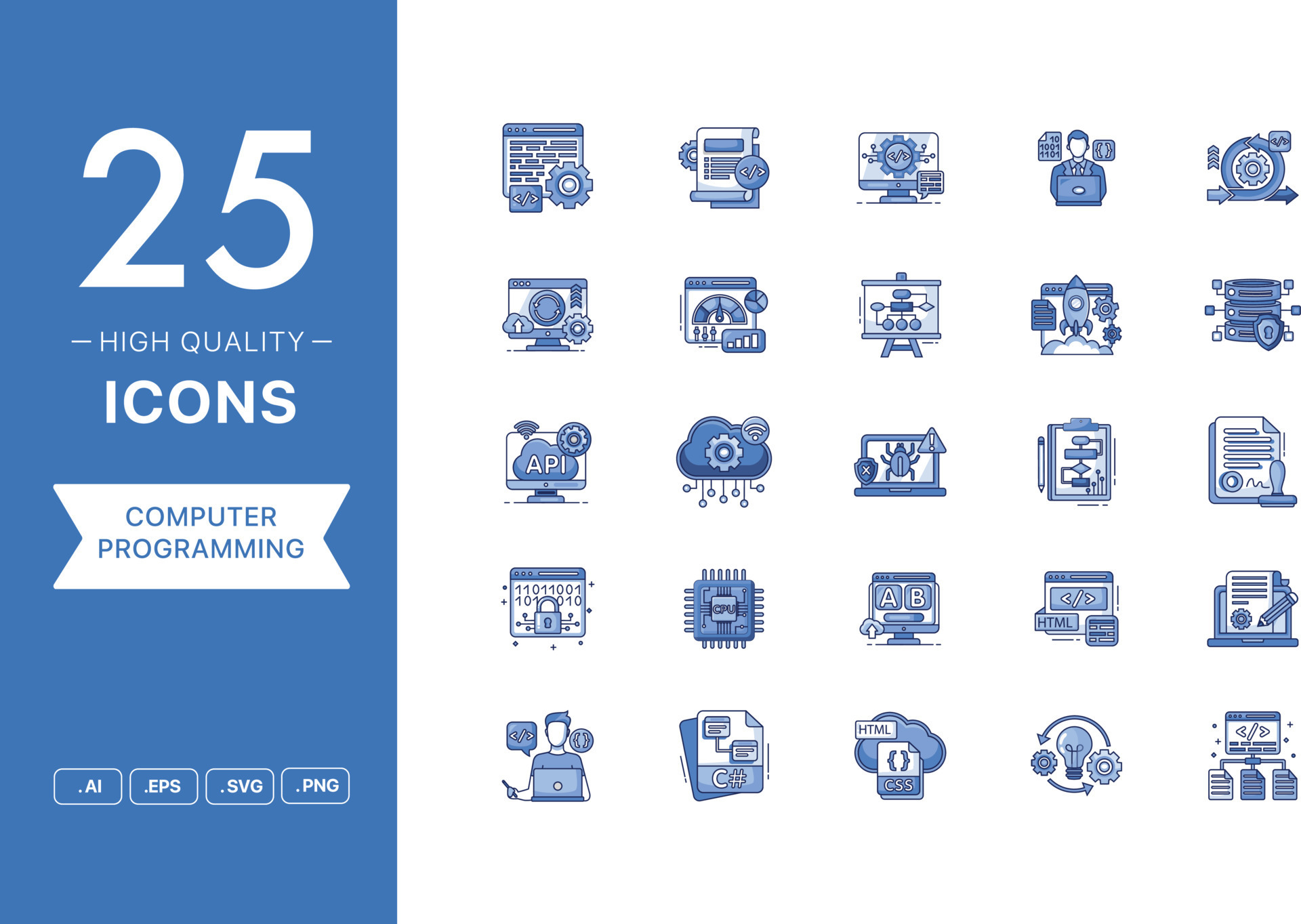 Vector set of Programming icons 23423627 Vector Art at Vecteezy