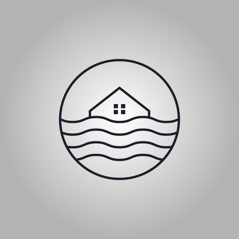 flood icon logo vector