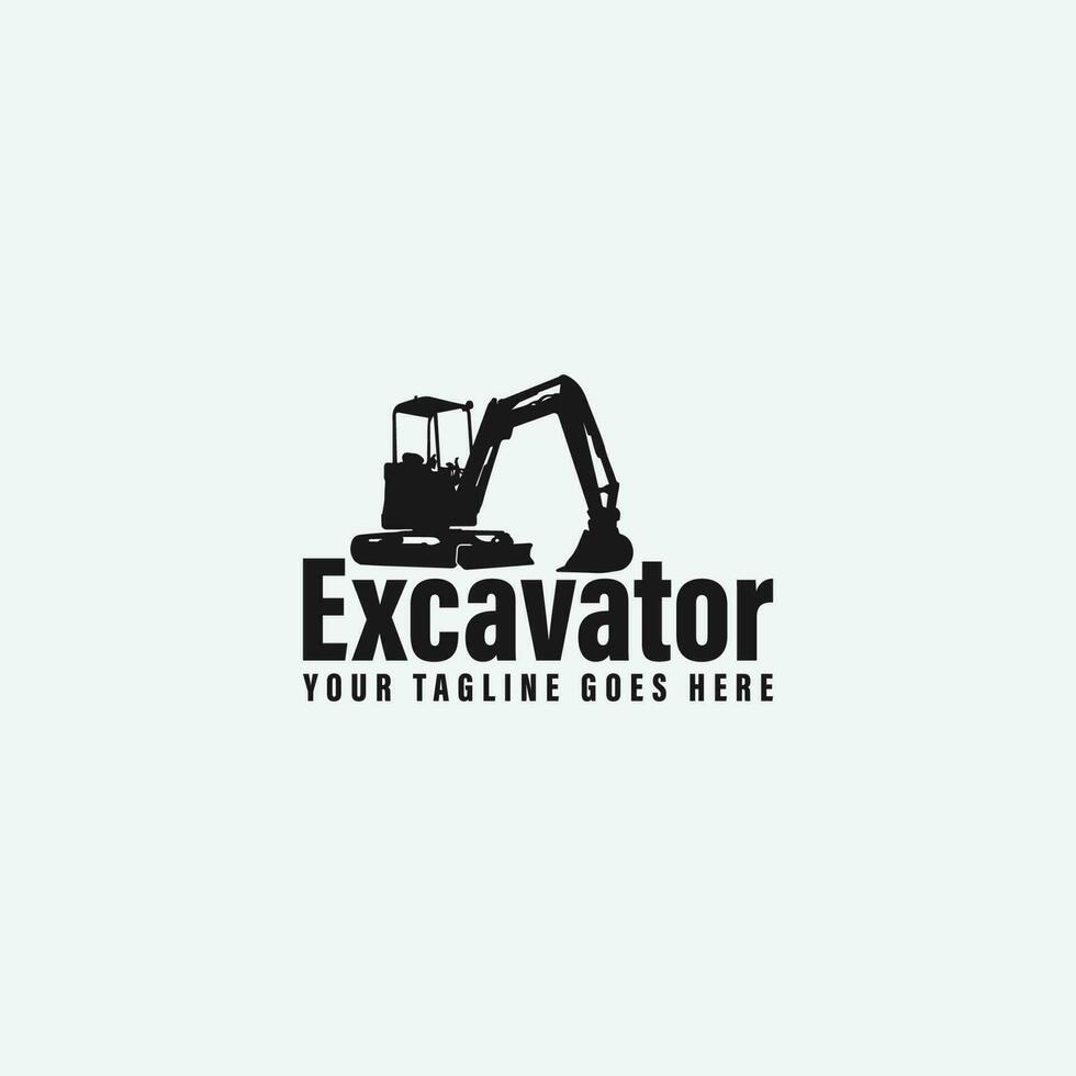 vector de logotipo de excavadora