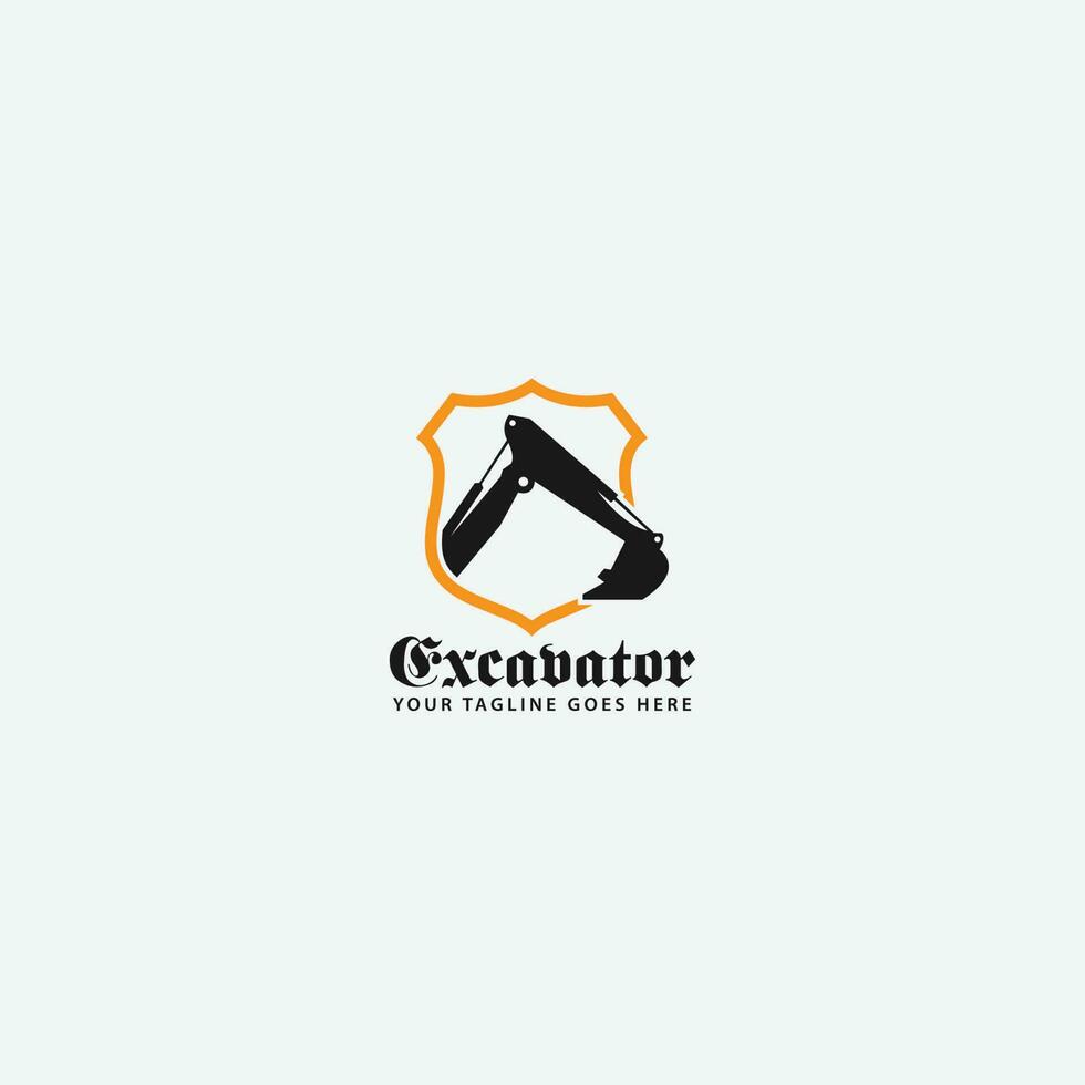 vector de logotipo de excavadora