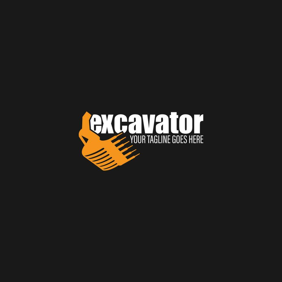 excavator logo vector