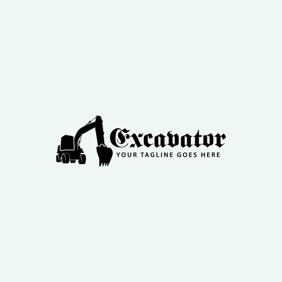 vector de logotipo de excavadora