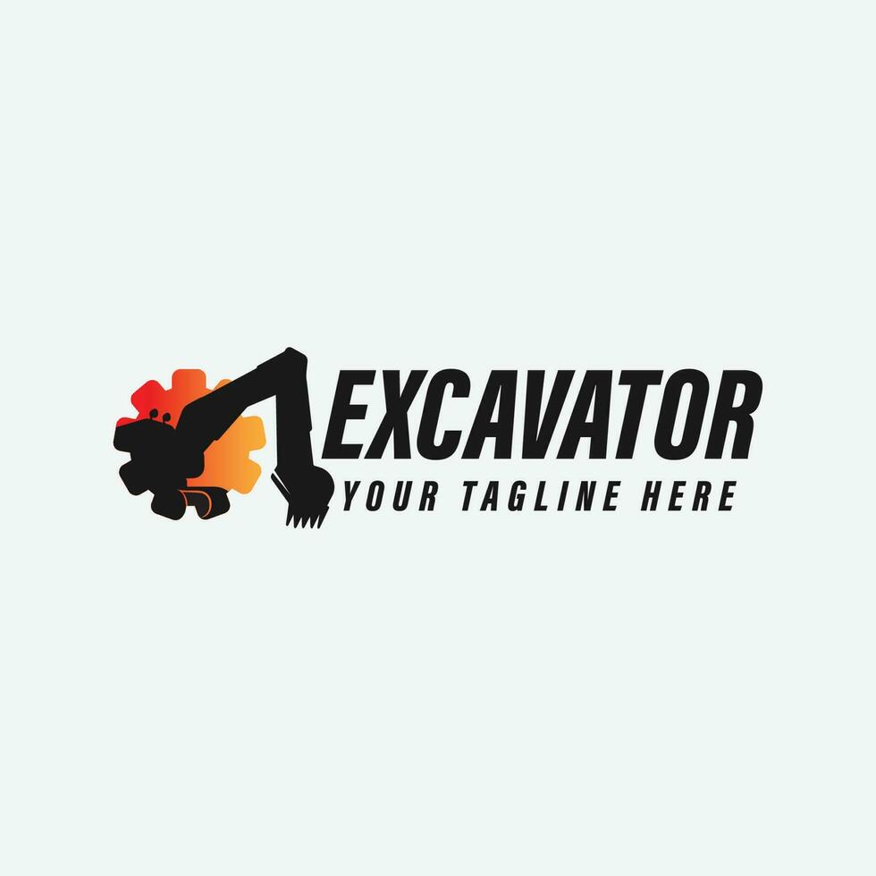 vector de logotipo de excavadora