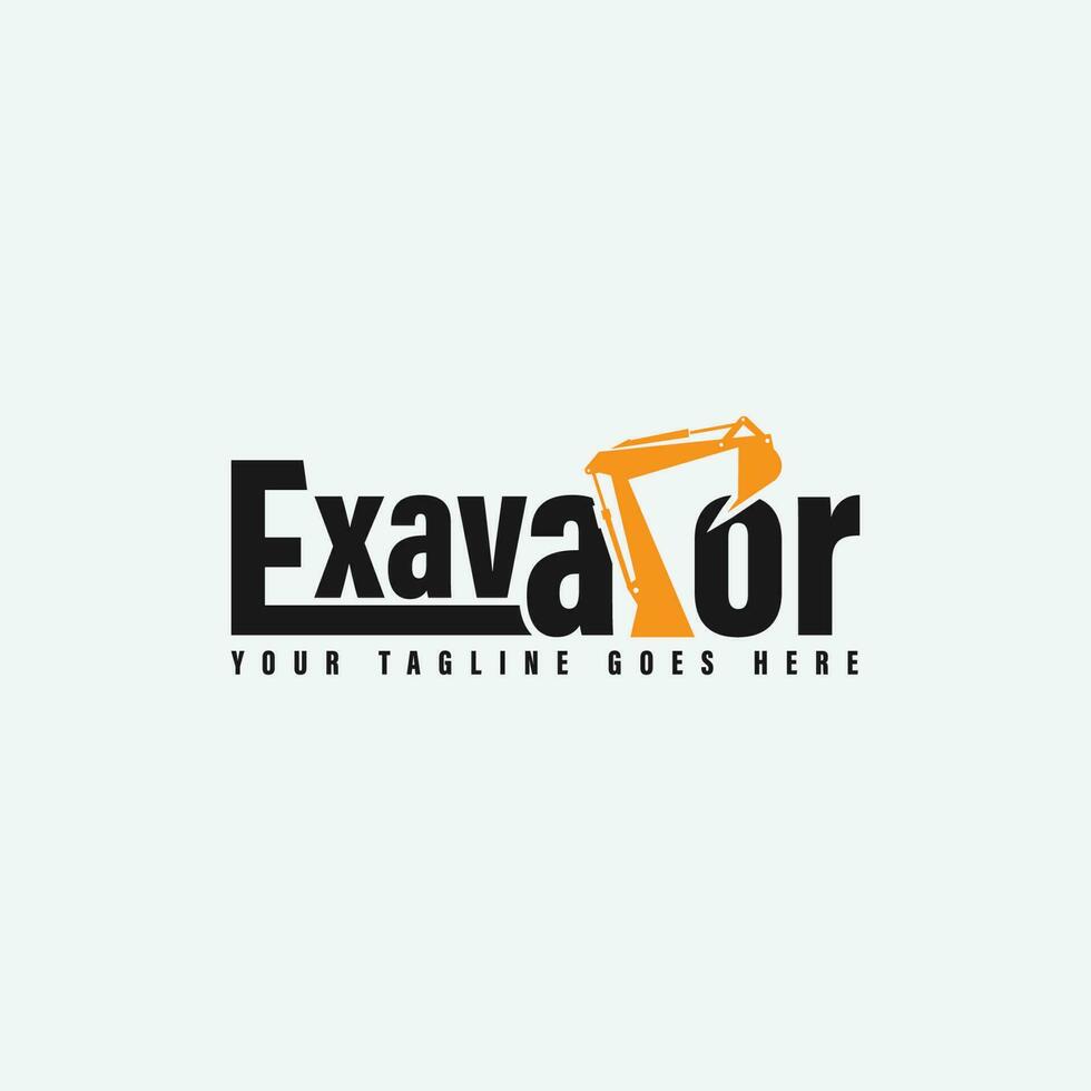 vector de logotipo de excavadora