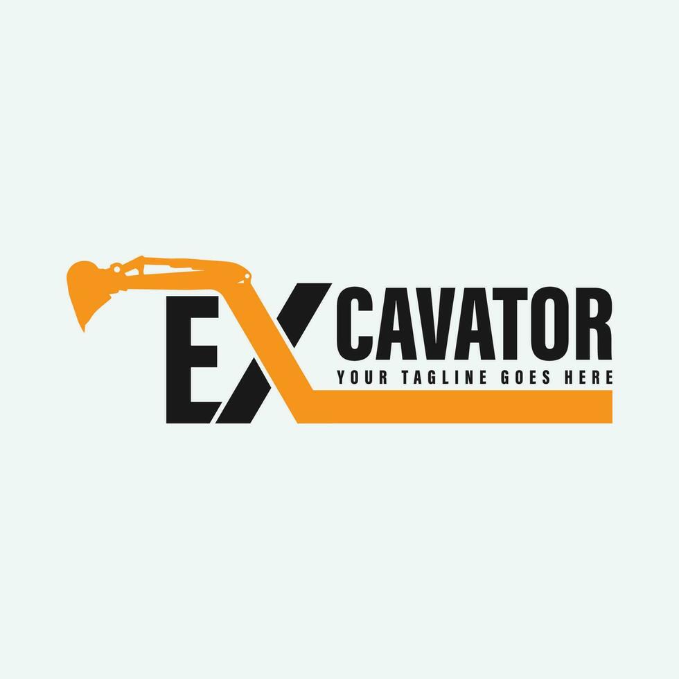 vector de logotipo de excavadora