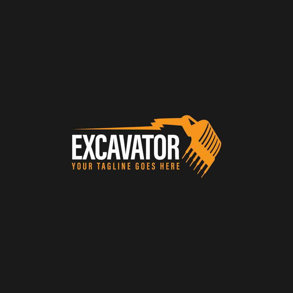 excavator logo vector