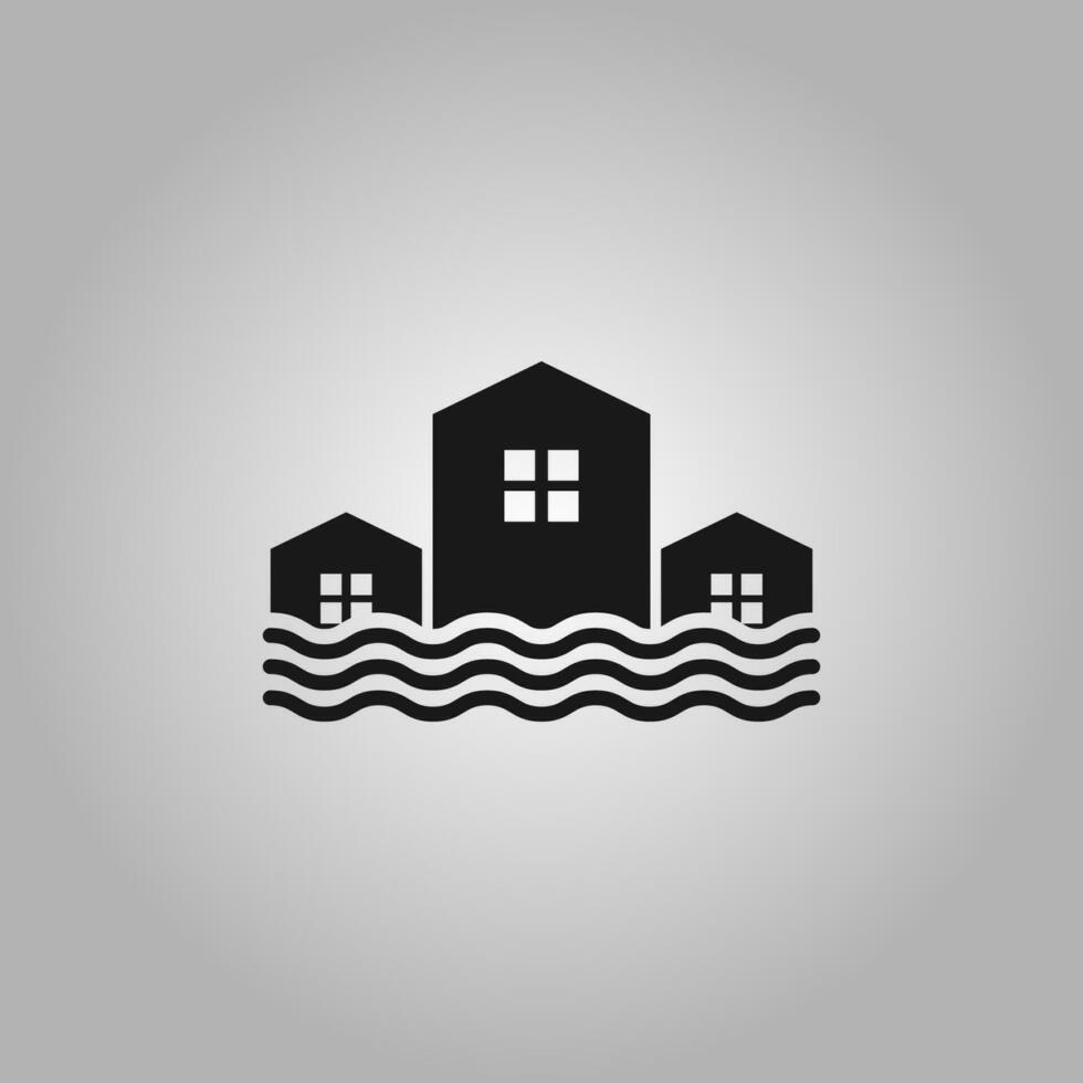 flood icon logo vector